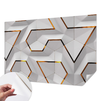 3D fototapeta s sodobnim geometrijskim vzorcem