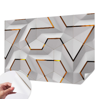 3D fototapeta s sodobnim geometrijskim vzorcem