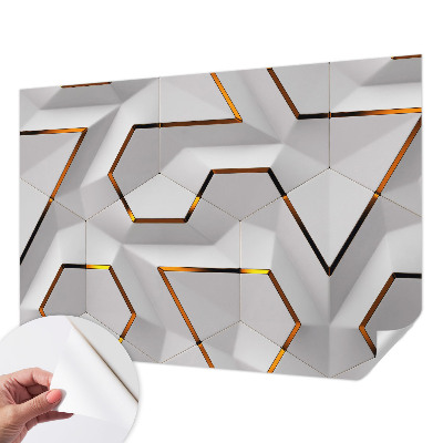 3D fototapeta s sodobnim geometrijskim vzorcem