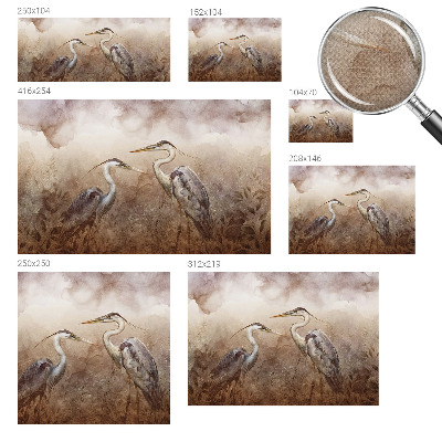 Samolepilna fototapeta za dnevno sobo z motivom elegantnih ptic