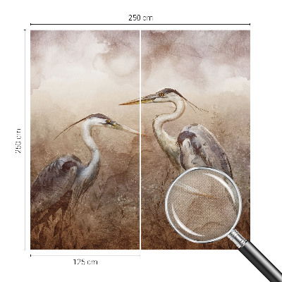 Samolepilna fototapeta za dnevno sobo z motivom elegantnih ptic