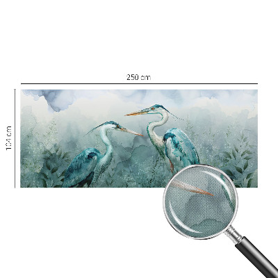 Samolepilna fototapeta za dnevno sobo z motivom ptic in narave