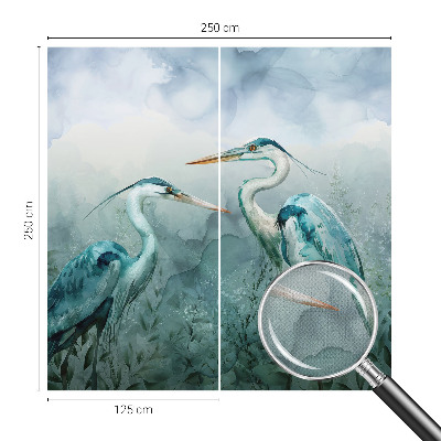 Samolepilna fototapeta za dnevno sobo z motivom ptic in narave