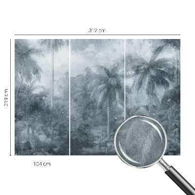 3D fototapeta s tropsko vegetacijo