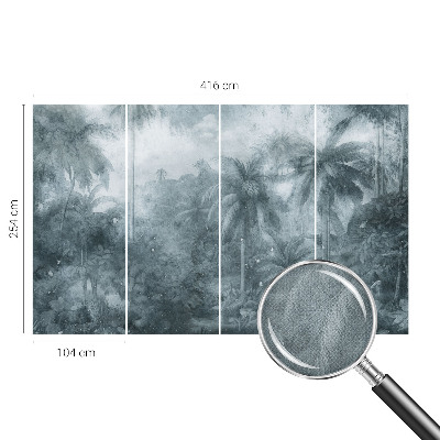 3D fototapeta s tropsko vegetacijo