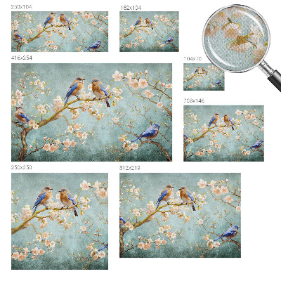 Samolepilna fototapeta za spalnico Pomladne ptice