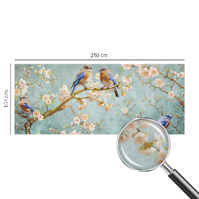 Samolepilna fototapeta za spalnico Pomladne ptice