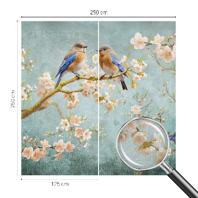 Samolepilna fototapeta za spalnico Pomladne ptice