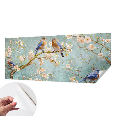 Samolepilna fototapeta za spalnico Pomladne ptice