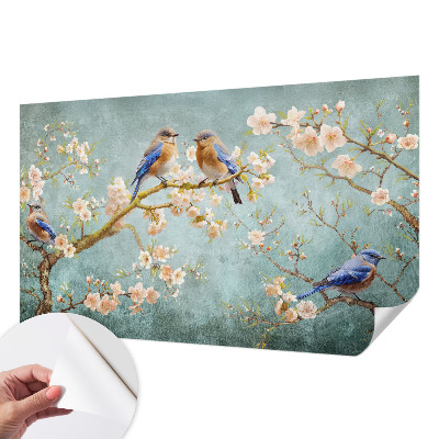 Samolepilna fototapeta za spalnico Pomladne ptice