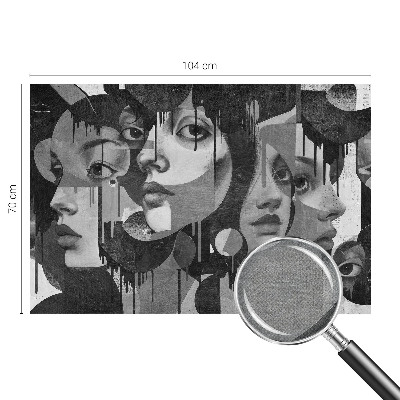 Samolepilna fototapeta za dnevno sobo Ženski obrazi