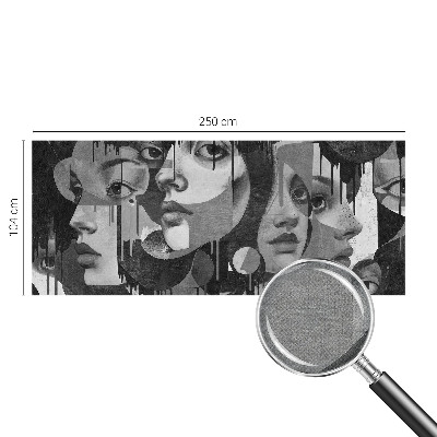 Samolepilna fototapeta za dnevno sobo Ženski obrazi