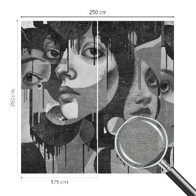 Samolepilna fototapeta za dnevno sobo Ženski obrazi