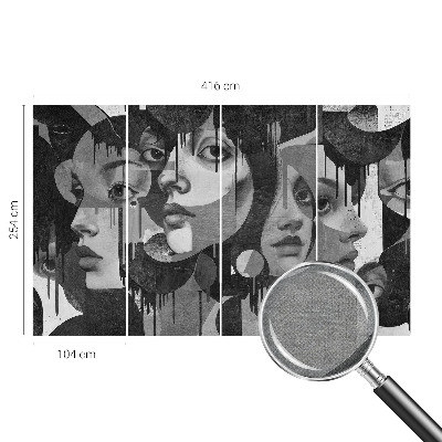 Samolepilna fototapeta za dnevno sobo Ženski obrazi