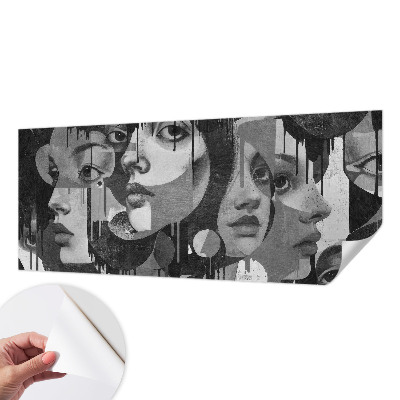 Samolepilna fototapeta za dnevno sobo Ženski obrazi