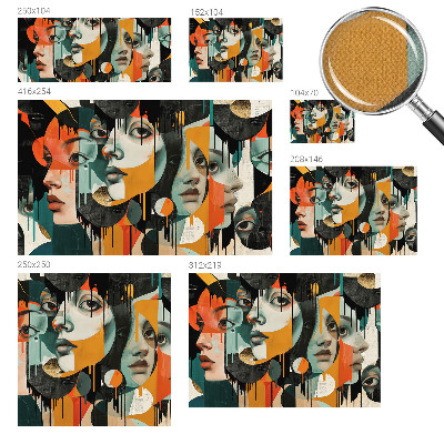 Samolepilna fototapeta za spalnico Barviti obrazi