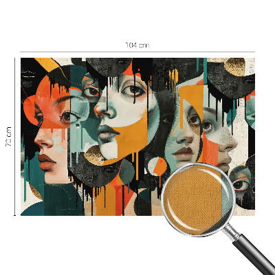 Samolepilna fototapeta za spalnico Barviti obrazi