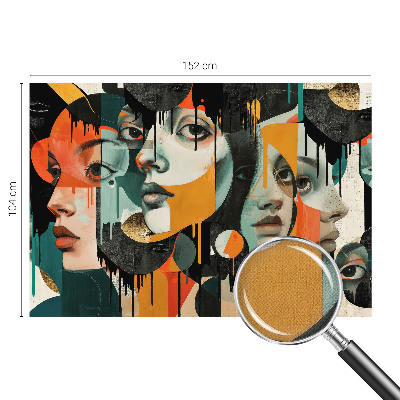 Samolepilna fototapeta za spalnico Barviti obrazi