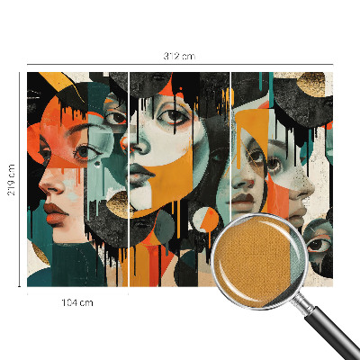 Samolepilna fototapeta za spalnico Barviti obrazi