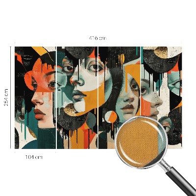 Samolepilna fototapeta za spalnico Barviti obrazi