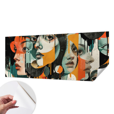 Samolepilna fototapeta za spalnico Barviti obrazi