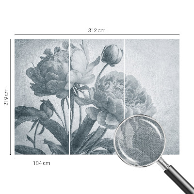 Samolepilna fototapeta za dnevno sobo Cvetlični šik