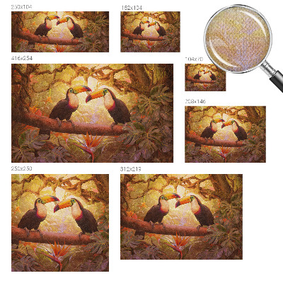 3D fototapeta z motivom barvitih tukanov