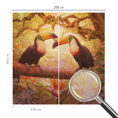 3D fototapeta z motivom barvitih tukanov