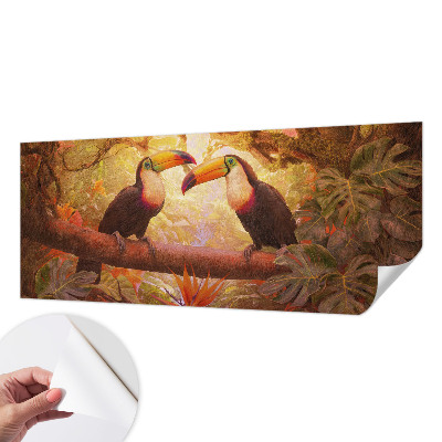 3D fototapeta z motivom barvitih tukanov