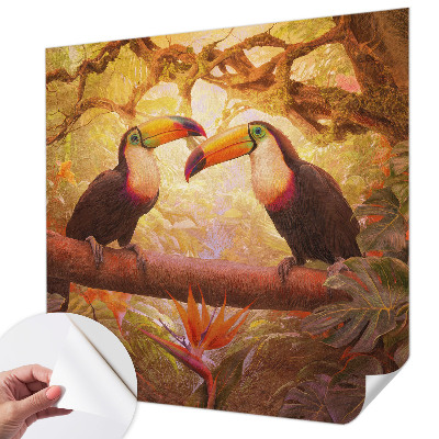 3D fototapeta z motivom barvitih tukanov