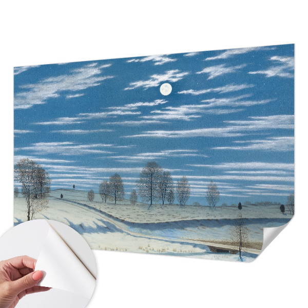 Samolepilna fototapeta z motivom zimske pokrajine