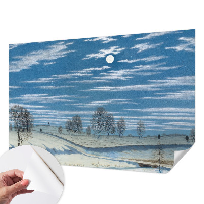 Samolepilna fototapeta z motivom zimske pokrajine