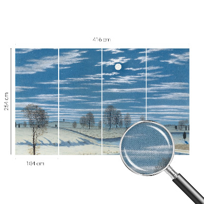 Samolepilna fototapeta z motivom zimske pokrajine