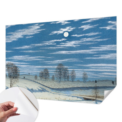 Samolepilna fototapeta z motivom zimske pokrajine