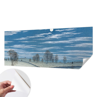 Samolepilna fototapeta z motivom zimske pokrajine