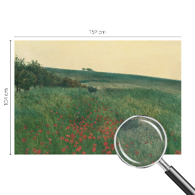 Samolepilna fototapeta za dnevno sobo z motivom makovih polj