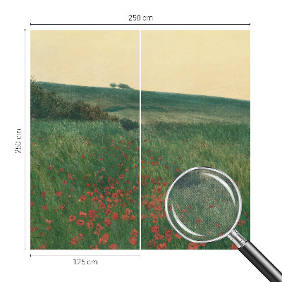 Samolepilna fototapeta za dnevno sobo Makova polja