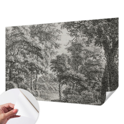Samolepilna fototapeta za spalnico z motivom gozdne pokrajine