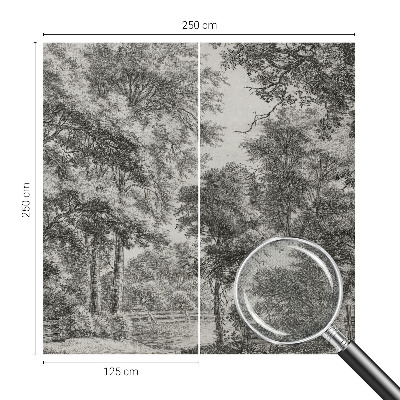 Samolepilna fototapeta za spalnico z motivom gozdne pokrajine