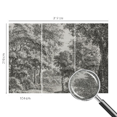 Samolepilna fototapeta za spalnico z motivom gozdne pokrajine