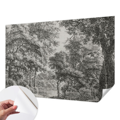 Samolepilna fototapeta za spalnico z motivom gozdne pokrajine