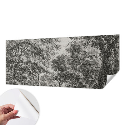 Samolepilna fototapeta za spalnico z motivom gozdne pokrajine