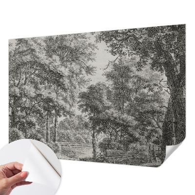 Samolepilna fototapeta za spalnico z motivom gozdne pokrajine