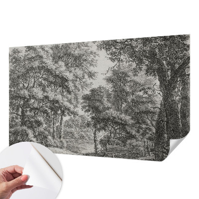 Samolepilna fototapeta za spalnico z motivom gozdne pokrajine
