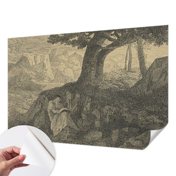 Samolepilna fototapeta za dnevno sobo Branje znaka