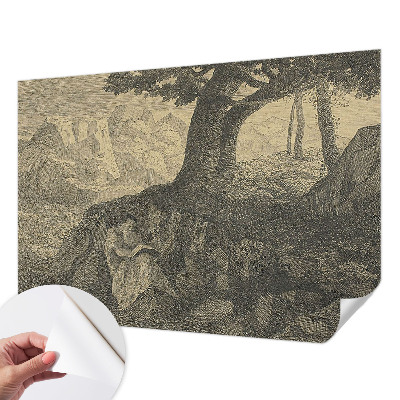 Samolepilna fototapeta za dnevno sobo z motivom »Branje znaka«