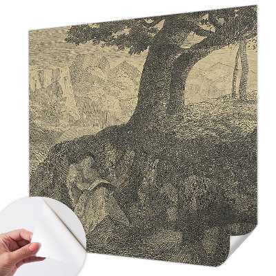 Samolepilna fototapeta za dnevno sobo Branje znaka