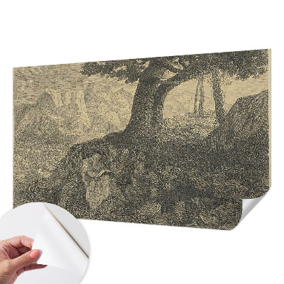 Samolepilna fototapeta za dnevno sobo Branje znaka