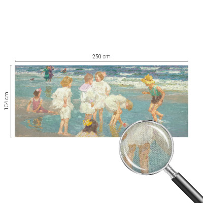 3D fototapeta z motivom otroštva na plaži