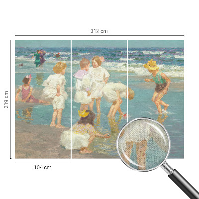 3D fototapeta z motivom otroštva na plaži